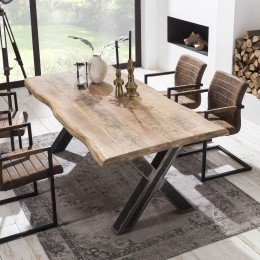 ArtistiqBoomstamEettafelJheriMangohout180x90cm-Bruin