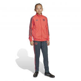 adidasBayernMnchenTrainingspakFull-Zip2025-2026KidsOranjeDonkergrijs