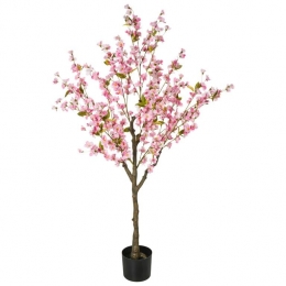 Beliani-CHERRYTREE-Kunstplant-Roze-152cm-Synthetischmateriaal