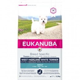 3xEukanubaAdultWestHighlandWhiteTerrierHondenvoerKip25kg