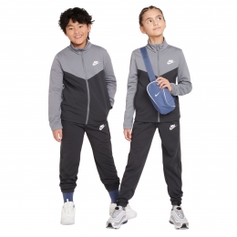 NikeSportswearTrainingspakFull-ZipKidsDonkergrijsGrijsWit