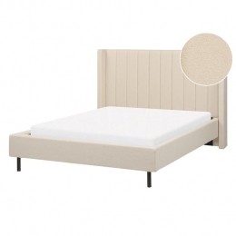 Beliani-VILETTE-Tweepersoonsbed-Lichtbeige-140x200cm-Boucl