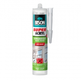 12xBisonSuperAcrylaatSchilderskitWit300ml