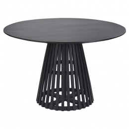 Beliani-MESILLA-Rondeeettafel-Zwart-120cm-Acaciahout