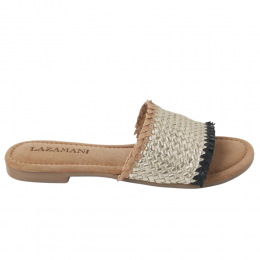 LazamaniLazamani-33486SlippersDamesZwartGoud-Maat36