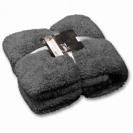 Plaidteddy200x150cmdonkergrijs-Uniqueliving