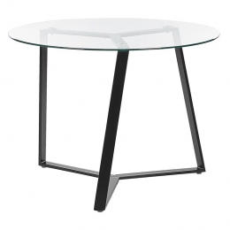 Beliani-KEBRI-Eettafel-Zwart-100x100cm-Veiligheidsglas