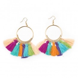 BohemianGekleurdeOorhangers8Kwastjes