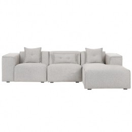 Beliani-DOLVA-Hoekbank-Lichtbeige-Linkerzijde-294cm-Polyester