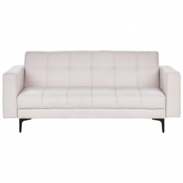 Beliani-ALNES-Slaapbank-Gebrokenwit-Polyester