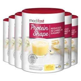 6xModifastProteinShapePuddingVanille405gr