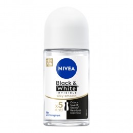 NiveaDeodorantRollerBlackWhiteSilkySmooth50ml