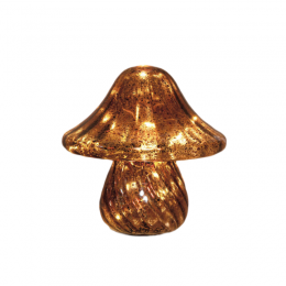 Paddenstoelglasledopbatterijmettimer19x19cmmercurybruinAnnasCollection-Annascollection