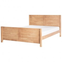 Beliani-CHAMPAGNAT-Tweepersoonsbed-Lichthout-160x200cm-Rubberhout