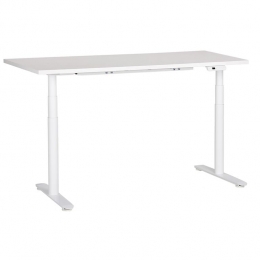 Beliani-DESTINAS-ElektrischVerstelbaarbureau-Wit-160cm-MDF