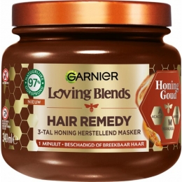 3xGarnierLovingBlendsHoningGoudHaarmasker340ml