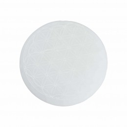 EdelsteenSelenietOplaadPlaatFlowerofLife10cm