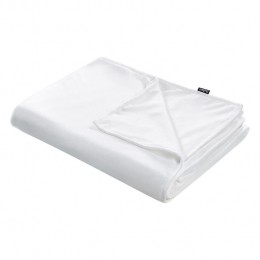Beliani-RHEA-Verzwaringsdekenhoes-Wit-100x150cm-Polyester