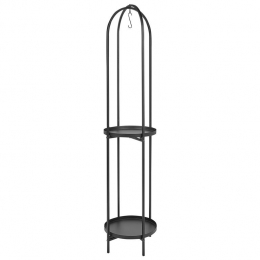 Beliani-TAMARIX-Plantenstandaard-Zwart-35x160cm-Metaal