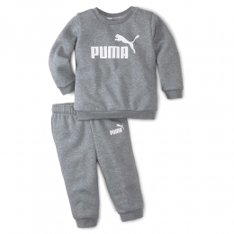 PUMAMinicatsEssentialsCrewTrainingspakBabyPeutersGrijsWit