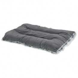 Beliani-ERGANI-Dierenbed-Grijs-Fluweel