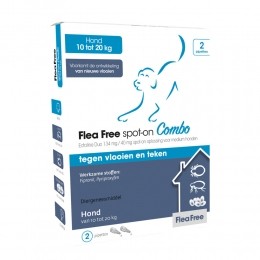 FleaFreeSpot-OnComboAntiVlooienenTekenDruppelsHond10-20kg2pipetten