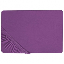 Beliani-JANBU-Laken-Paars-160x200cm-Katoen