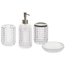 Beliani-TAPIA-Badkamerset-Zilver-Glas