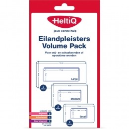 HeltiQEilandpleistersVolumePack2stuksLarge2stuksMedium2stuksSmall6stuks