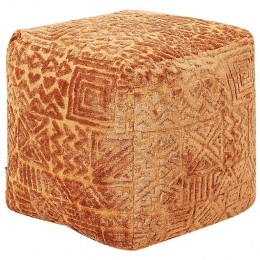 Beliani-SANAWAN-Poef-Goudbruin-Viscose