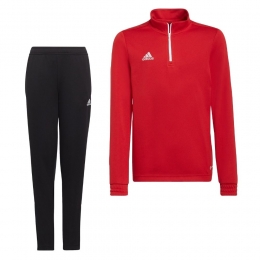 adidasEntrada22TrainingspakKidsRoodZwartWit