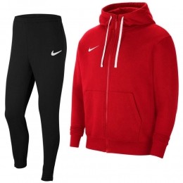 NikePark20FleeceFull-ZipTrainingspakRoodZwart