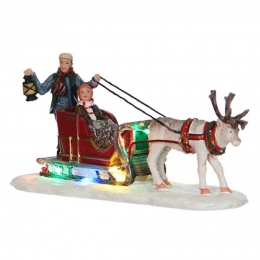 KerstfiguurReindeerSleighLuville-Luville