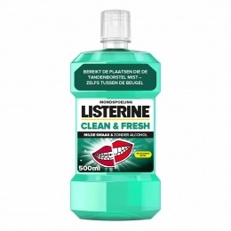 3xListerineMondwaterCleanFreshzonderAlcohol500ml