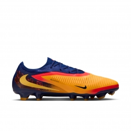 NikePhantom6LowHaalandProGrasVoetbalschoenenFGDonkerblauwOranjeGeelRood