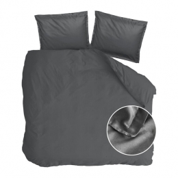 WalraVintageSatinDekbedovertrek240x220cm-Antraciet