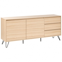 Beliani-CARDIGAN-Dressoir-Lichtbruin-Vezelplaat