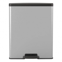CurverPedaalemmerDeco65Lzilverkleurig