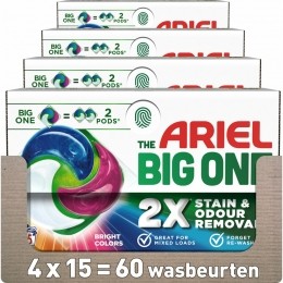 4xAriel3in1WasmiddelPodsTheBigOneColor15stuks