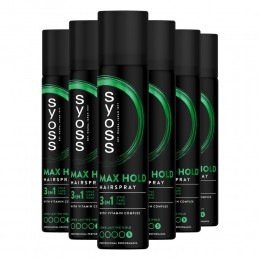 6xSyossMaxHoldHaarspray300ml