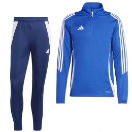 adidasTiro24Trainingspak14-ZipBlauwDonkerblauwWit