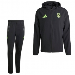 adidasRealMadridVisTechTrainingspakFull-ZipZwartLichtgroen