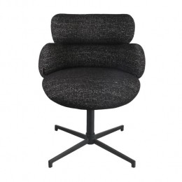 Bronx71EetkamerstoelCocogemleerdestofzwart