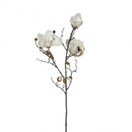 MicaDecorationsMagnoliaKunstbloem-H88cm-Wit
