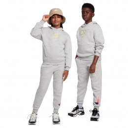 NikeCR7ClubFleeceHoodieTrainingspakKidsLichtgrijsGoudBlauwRoze
