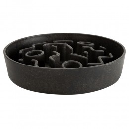 District70HondenvoerbakAnti-schrokbakBamboodonkergrijsMaat28cm