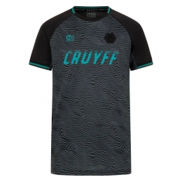 CruyffIconT-ShirtKidsZwartTurquoise