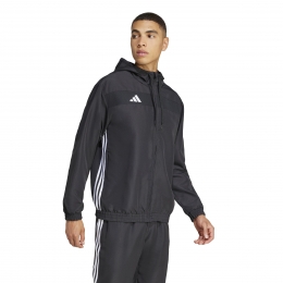 adidasTiro25EssentialTrainingsjackWovenHoodedZwartWit