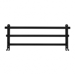 QUVIOHanddoekenrekwandmet3stangen-60cm-RVS-Zwart