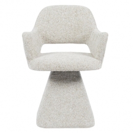 Bronx71EetkamerstoelJoshdraaibaarchenilletaupe